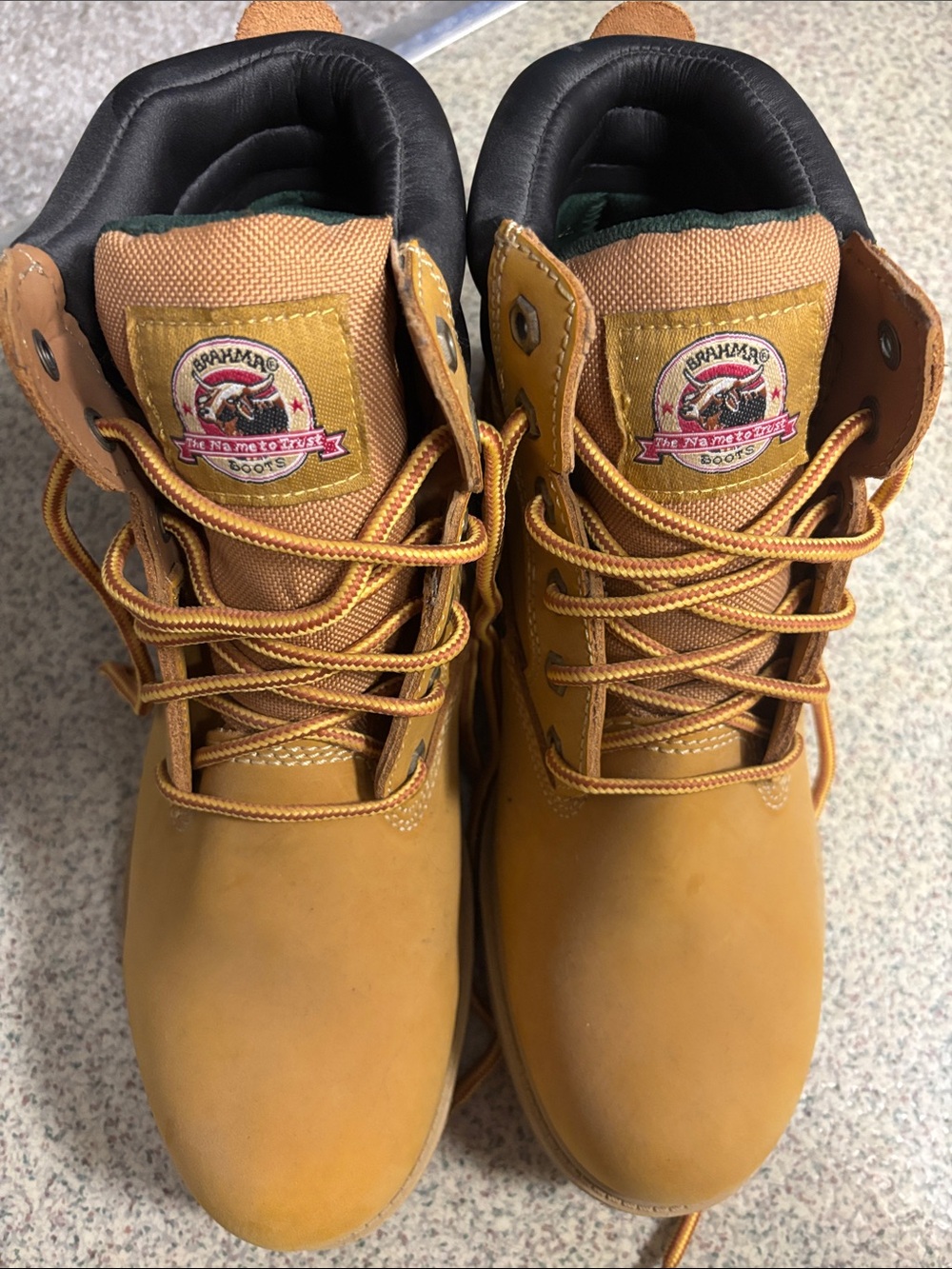 Brahma Tan Work Boots - Men's Lace-Up Safety Boots